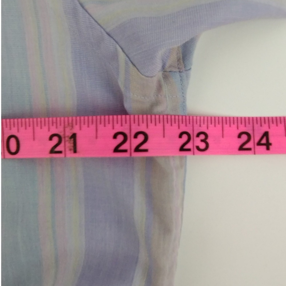 Vintage Christian‎ Dior Men's Striped Button Shirt Long Sleeve Pastel Size Large - Picture 10 of 12
